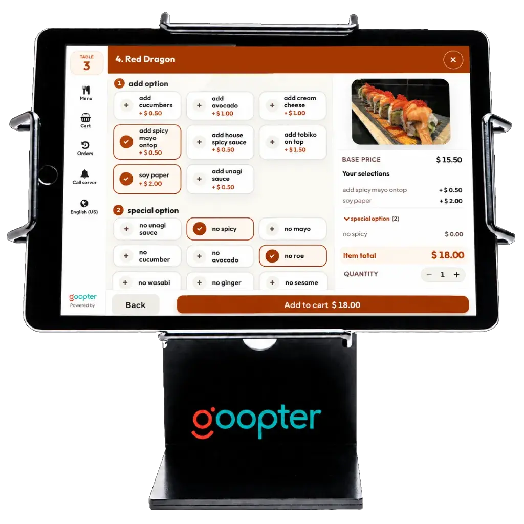 Goopter Smart Table-Side Kiosk – 4 options