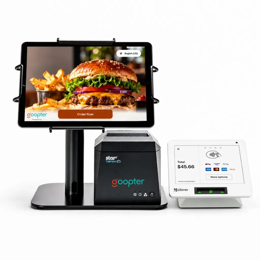 Goopter Smart Self-Service Kiosk with Clover Mini