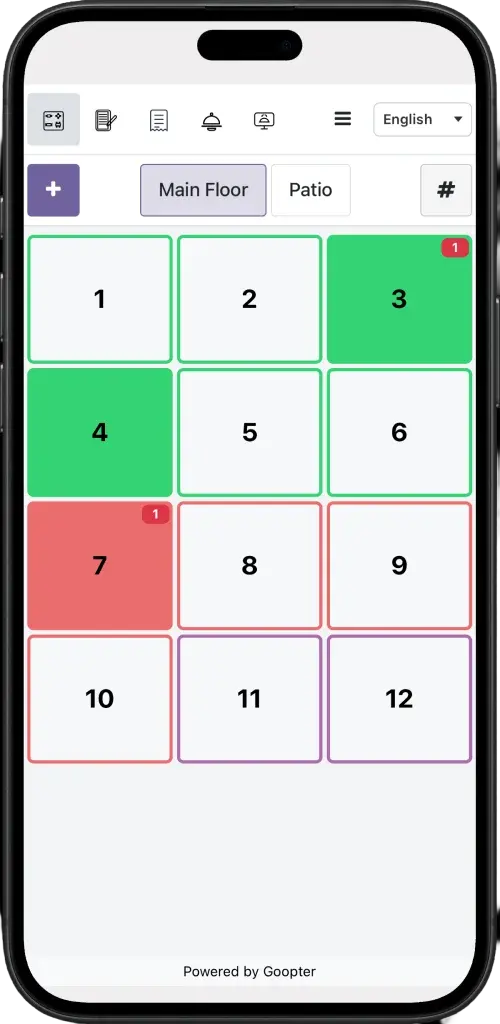 Goopter Smart POS for iPhone – tableside ordering