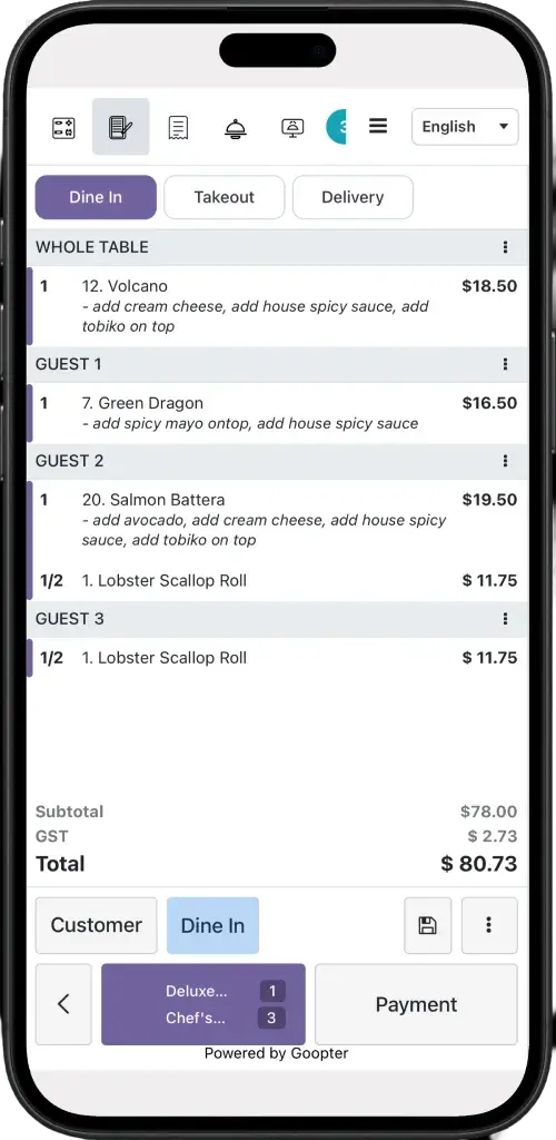 Goopter Smart POS for iPhone – line-busting