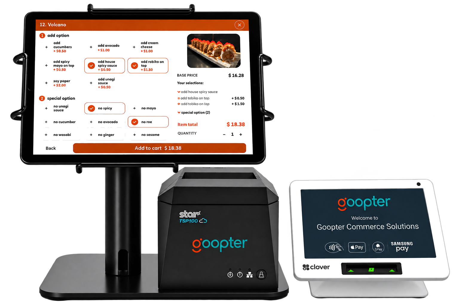 Goopter Smart Self-Service Kiosk item options