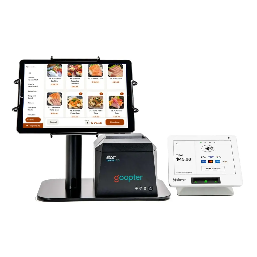Goopter Smart Self-Service Kiosk menu list