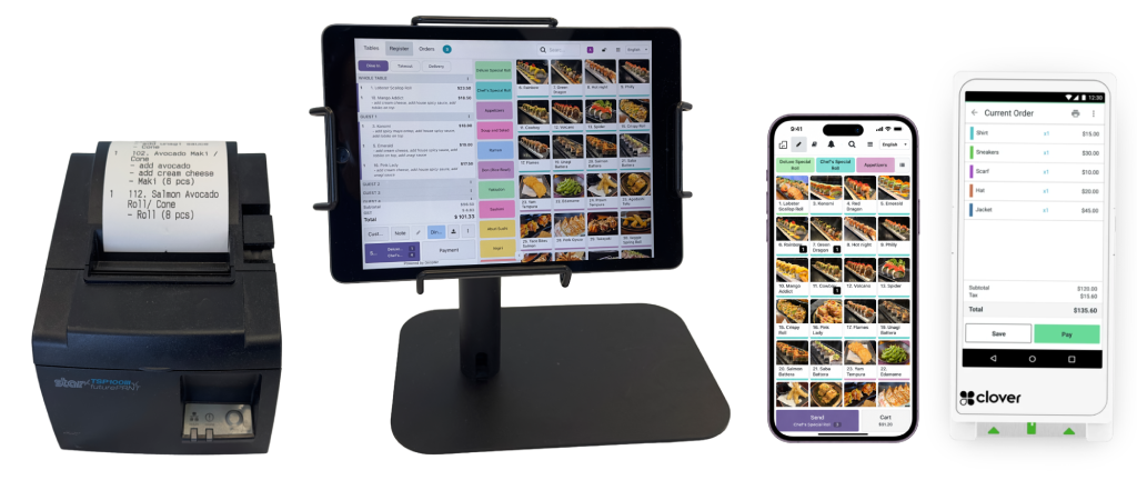 Smart POS iPad iPhone with Flex printer